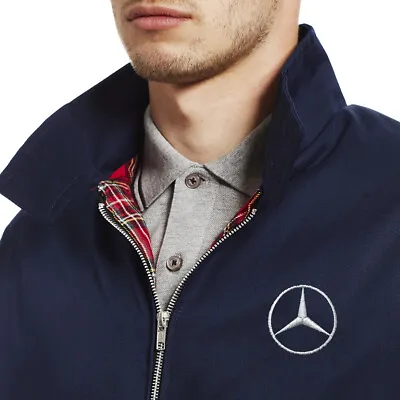 £26 • Buy Mercedes Gifts Embroidered Harrington Jacket. Navy Blue