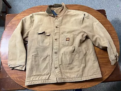 Mens Used Vintage Big Ben Blanket Lined Canvas Button Up Chore Jacket Size 50 • $0.99