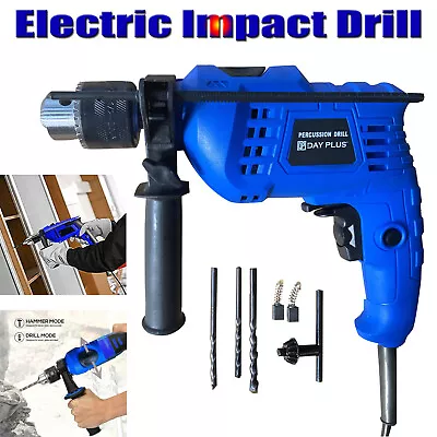 Electric Impact Drill Rotary Hammer Drills Bit Heavy Duty 2 In 1 Variable Speed • £17.30