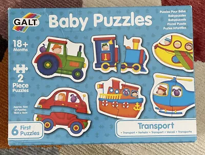 GALT Baby Transport 2 Piece Puzzles 18+ Months Excellent Condition • £5.50