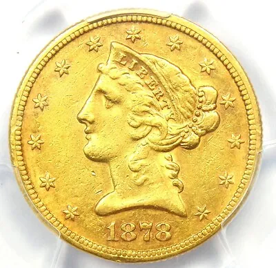 1878-S Liberty Gold Half Eagle $5 San Francisco Coin - Certified PCGS AU Details • $726.75