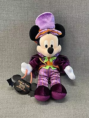 Disney Mickey Mouse Halloween Plush Purple Suited Trick Or Treat 12 Inches 2009 • $13.88