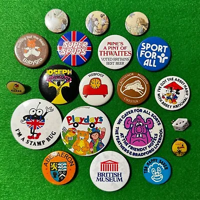 20 X Vintage 80's 90's Advertising / Promotion Badges. Job Lot. Collectable. • £10