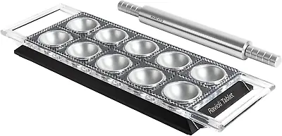 Design Atlas Tablet Pasta Maker Made In Italy Black Makes 10 Raviolis • $150.30