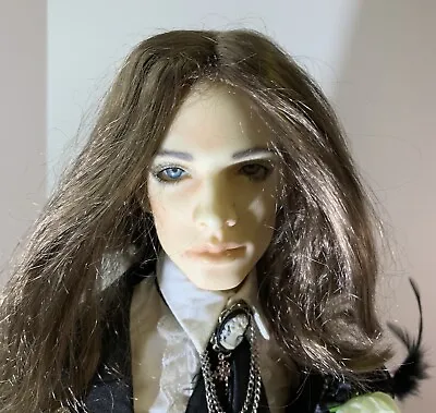 Brunette Straight Synethic Mohair Doll Wig For Modern BJD Vintage Dolls Size 8 • $20.25