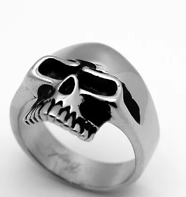 Men Or Women's Phantom Half Skull Biker Ring Stainless Steel  7-16 / 16 • $23.49