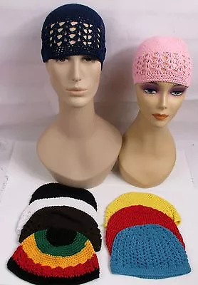 KUFI Crochet Beanie Skull Cap Knit Hat Muslim Islamic Prayer New 100% Cotton • $7.99