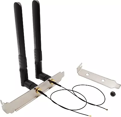 Wifi Antenna 8Dbi RP-SMA Male 2.4Ghz 5.8Ghz Dual Band + 10In U.FL IPEX MHF4 To R • $22.49