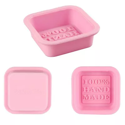 Square Silicone Soap Mold 100% Handmade Soap Moulds DIY Craft Soap Molds 1PC • £1.61