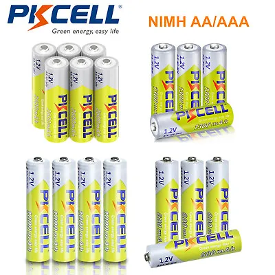 Lot PKCELL AA /AAA Rechargeable Battery 1.2V 2600mAh /1300mAh Ni-MH Batteries US • $4.04