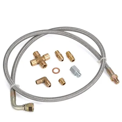 1/8 NPT Turbo Oil Feed Line AN4 Kit For T3 T4 T04E T60 T61 T66 T67 T70 GT35 GT45 • $22