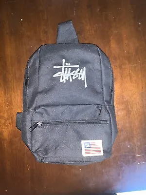 STUSSY Mesh Bag Shoulder Cross Body Hand Messenger Strap Side Black • $25