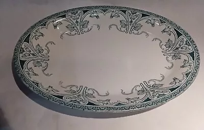 Davenport Ceramic Art Co. Ltd. Green Oval Platter. Stoke On Trent • £16