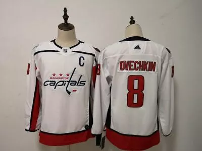 Men's Washington Capitals Alexander Ovechkin #8 White Jersey • $47.99