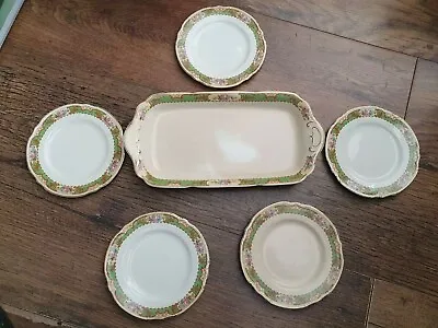 J & G Meakin SOL 391413 The Greenfield 5 X 6  Saucers & 1 X 12.5  Serving Plate • £24.99