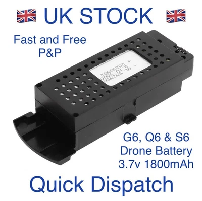 £7.98 • Buy G6, Q6, S6 Rechargable Drone Battery 3.6v 1800mAh LongLasting Quadcopter Battery