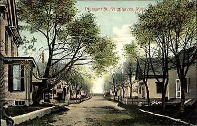 Vinalhaven Maine ME Pleasant Street C1910 Vintage Postcard • $8.90
