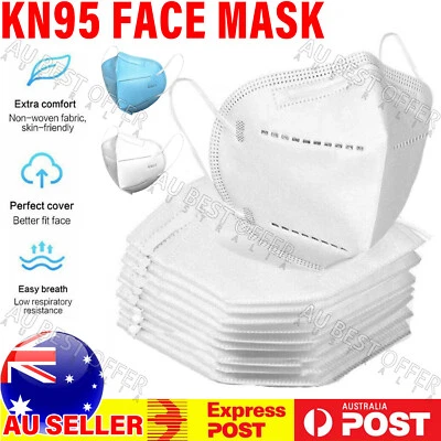 $6.82 • Buy KN95 Mask Respirator Industrial Face Masks Disposable Protection 5 Layer AUS