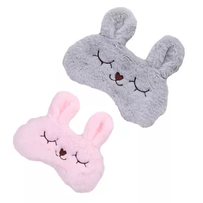  2 Pcs Eye Cover For Kids Rabbit Sleeping Mask Blindfold Miss Office • £8.99