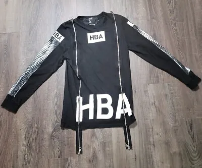 HBA Hood By Air X-Ray Skeleton Zipper Long Sleeve Shirt Size M Black Excellent.  • $114.44
