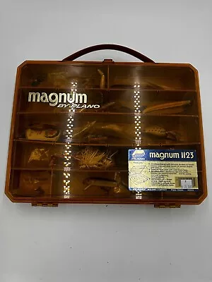 Lot Of Vintage Fishing Lures With Vintage Tackle Box Magnum Hard Case • $74.99