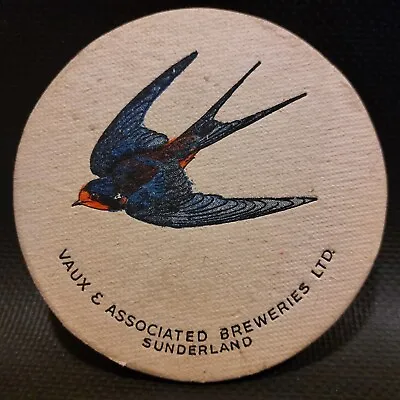 Vaux Beer Mat Uk Cat No 09. Swallow Different Colours Variations. Thick Board. • £3.80