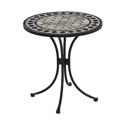 Home Styles Small Outdoor Bistro Table With Marble Tiles Design Table Top Constr • $201.01