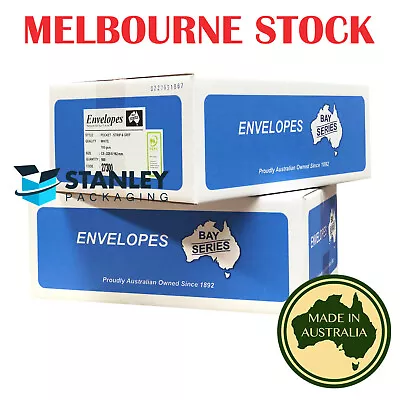 500x C5 White Envelopes Peel N Seal Plain Face Pocket 229x162mm 100g Made In Aus • $63.95