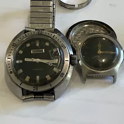 Two Watches Benrus Mido MULTIFORT   Super Automatic Watch For Part Not Working • $54