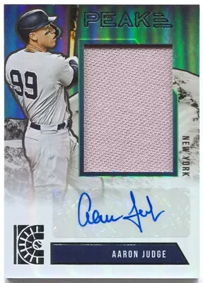 2022 Panini Capstone Aaron Judge Autograph Peak Material Jersey Auto • $133.50