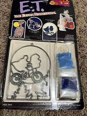 Vintage E.T. 1982 Makit & Bakit Stained Glass Suncatcher And Card Bicycle Rare! • $16.99