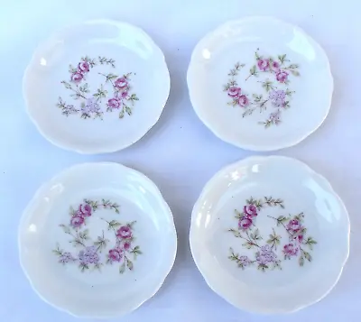 C.T. Germany - Carl Tielsch - PINK ROSE GARDEN - (4) 3  BUTTER PATS • $19.95