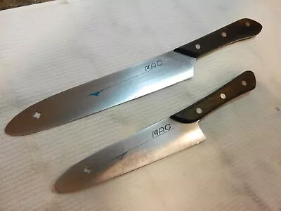 $59 • Buy 2 Vintage MAC Japanese Chef Knives 9  & 6 1/2  Blades