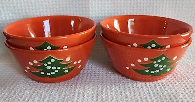 Waechtersbach CHRISTMAS TREE   Set Of Four 4 7/8  X 2 1/4  Coupe Soup Bowls Mint • $59