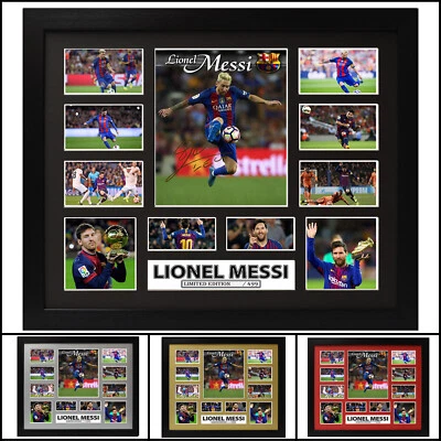 $108 • Buy Lionel Messi Signed Framed Memorabilia Limited Edition V1