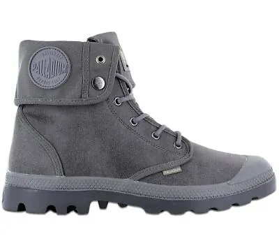 Palladium Pampa Baggy Wax Men's Boots Canvas Grey 77213-068-M Vegan Neu • £82.62