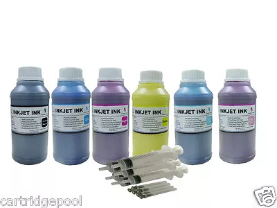 6x250mL ND® Refill Pigment Ink For Cartridge 77 78 Artisan 50 Stylus R260 R280 • $70.99