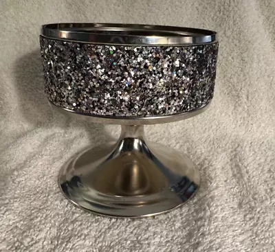 Bath & Body Works Glitter Bling Candle Holder 3-Wick Metal Glitter HTF - RARE • $27.99