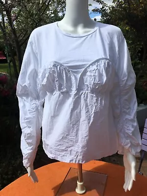 ZARA White Top Size L • $4.93