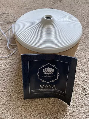 Made By Zen Maya Rubber-wood & Ceramic Aroma Diffuser With Mood Lamp • £12