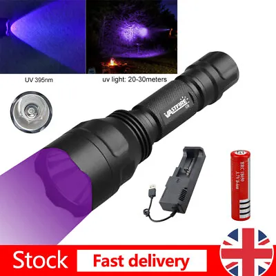 £11.99 • Buy 395nm UV Ultra Violet Blacklight Flashlight Torch Light Lamp Rechargeable UK