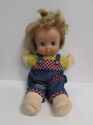 Vintage Magic Nursery Doll Boy Dark Blonde Hair Blue Eyes Outfit GUC Mattel 80s • $15.99