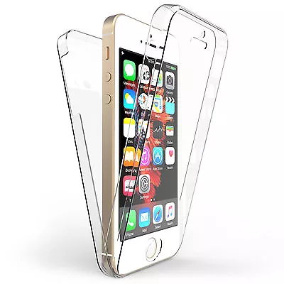 360° Front And Back Clear Full Protection Gel Skin Case Cover For IPhone 5/5S/5G • £2.71