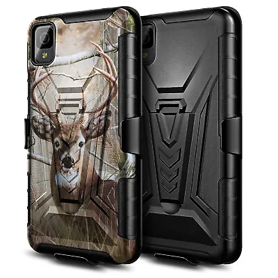 $10.98 • Buy For TCL 30z / 30 LE Case Holster Belt Clip Phone Cover +Tempered Glass Protector