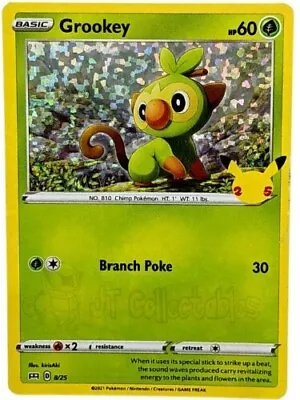 Grookey 8/25 McDonalds Holo Pokemon Card NM • $3.29