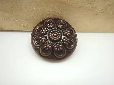 M219 Large Baby Flower Antique Copper Bronze Metal Italian Buttons Dress • £3.80