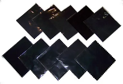 Lot Of 10 Microfiber Cleaning Cloth Black Lens TV Glass Individually Wrapped! • $6.53