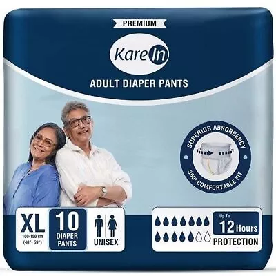 KareIn Premium Adult Diaper Pants Unisex Leakproof Elastic Waist (10 Pcs) • $34.89