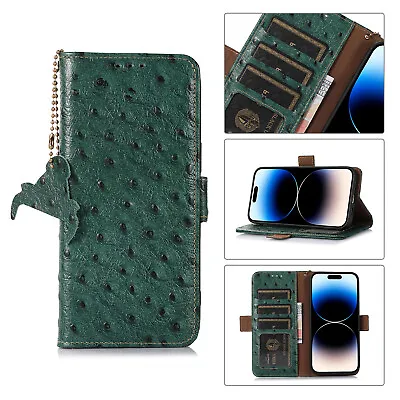 Genuine Leather Flip RFID Wallet Card Stand For Moto G22/G32/G42/G52/G71S Case • $18.79