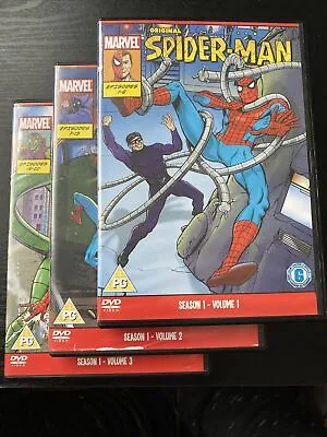 £12.99 • Buy Original Spider-man Cartoon - Season 1 - Vol 1 ,2 & 3 [DVD]. 20 Episodes. Used.